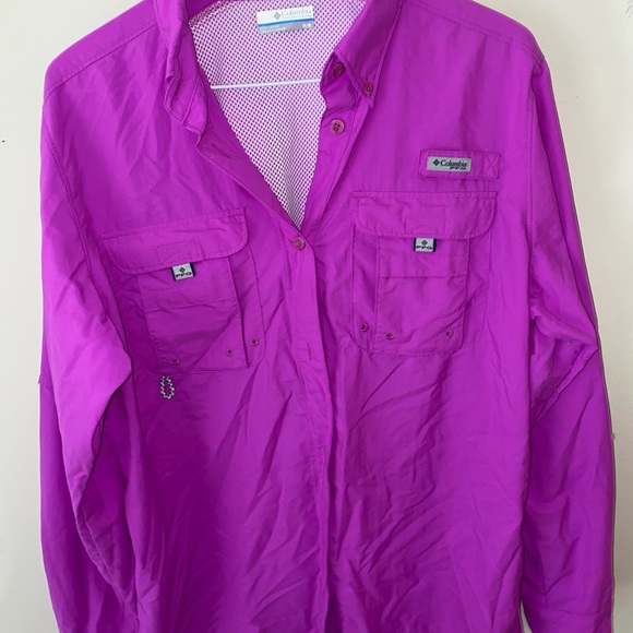 Columbia Men’s PFG purple shirt long sleeve - Picture 5 of 5